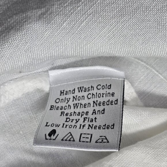 Toofan Linen Shirt Women M White Linen 3/4 Sleeve Raw Hem Pocket Boho Minimalist - Picture 10 of 10